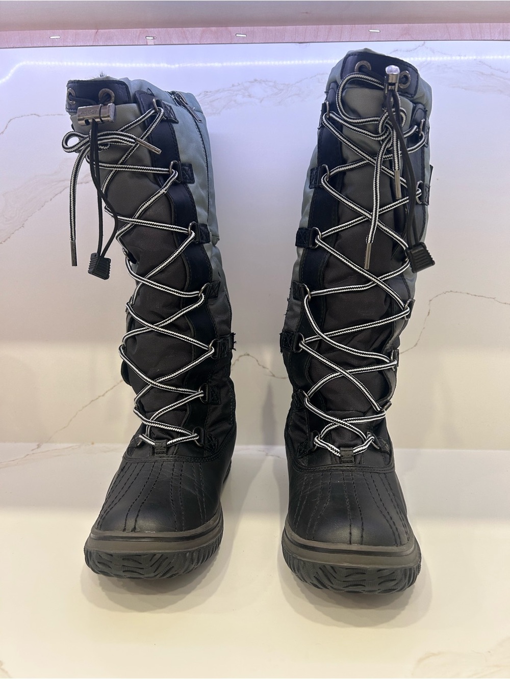 Pajar PS-Gia Tall Women's Black and Gray Winter snow Boots